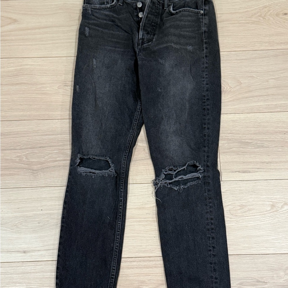 Grlfnd Distressed Black Denim Jeans